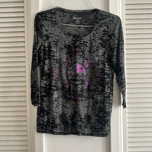 Wrangler Cross 3/4 Sleeve Blouse Size L